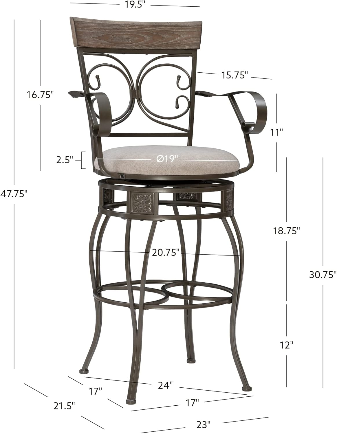 How We Found Comfort and ⁤Style in ⁢the Powell Dayne Big & Tall Barstool