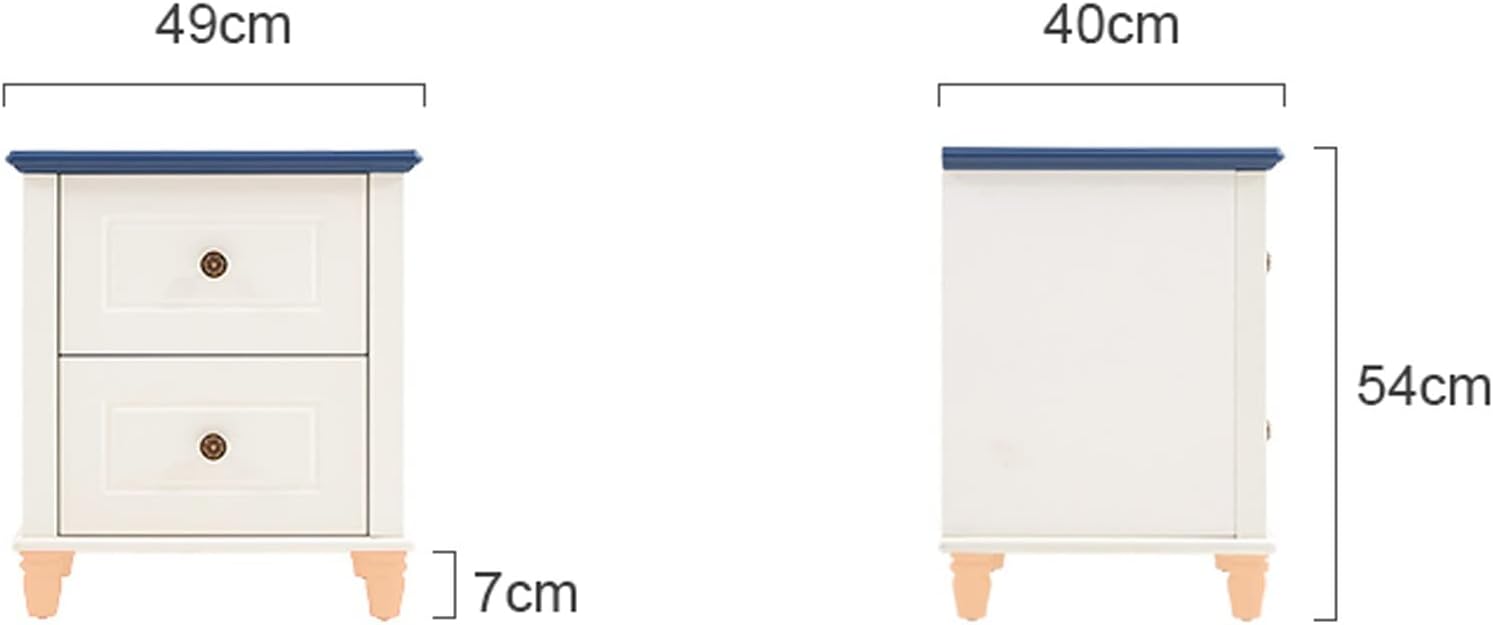 Our Honest Take on the White & Blue Vintage Nightstand with Storage