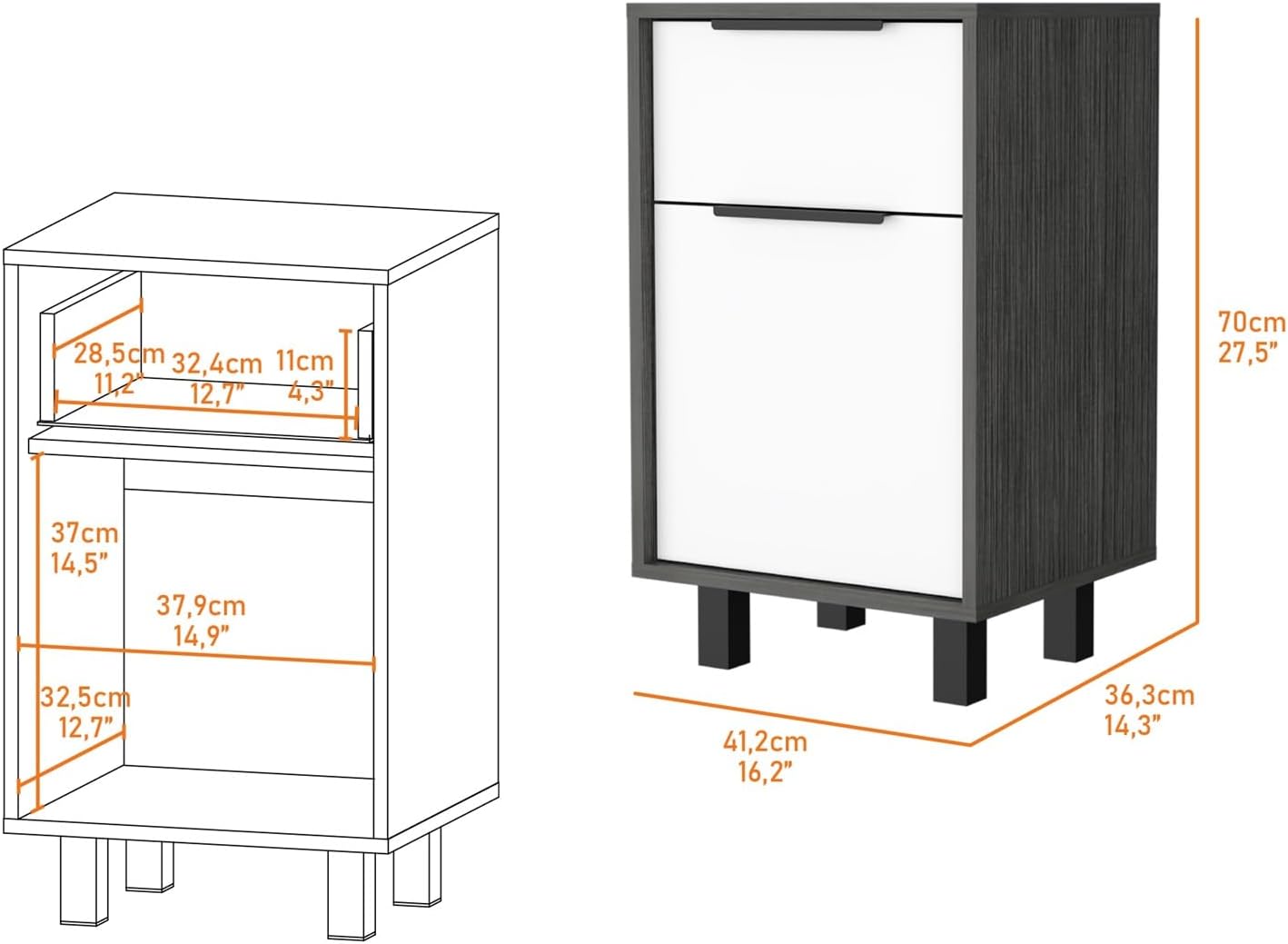 How We Found the Epinki Oak & ‍White Nightstand Fits Our Bedroom Style