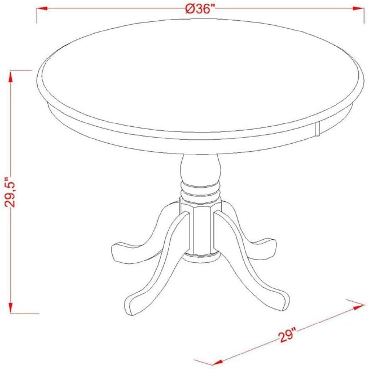 Our Take on the east West Antique Round Dining Table's Timeless Charm