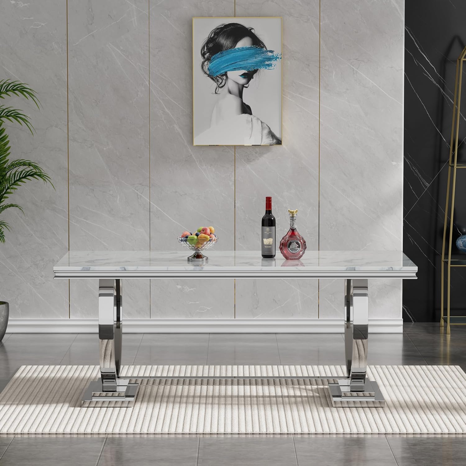 Our Take on the Modern Silver Marble dining Table's Style &​ Strength