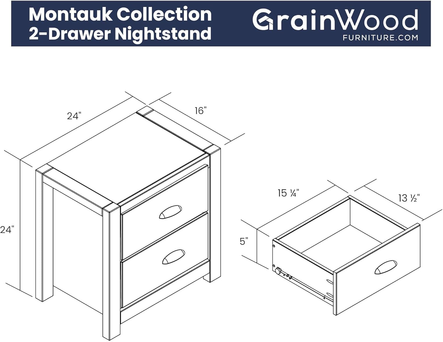 Why We Love the Grain Wood Montauk Nightstand's Rustic Charm