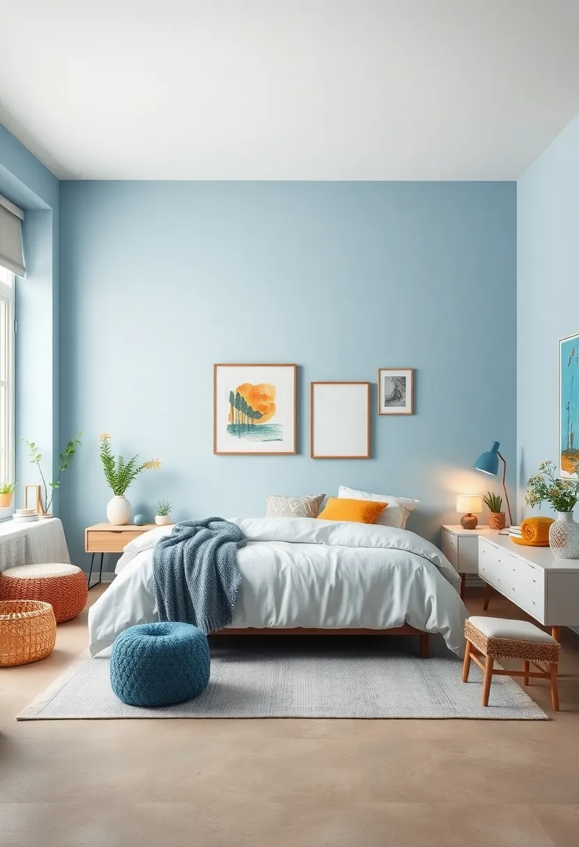 Powder‌ Blue: Offers a‌ light, airy ⁣feel that helps reduce anxiety and stress