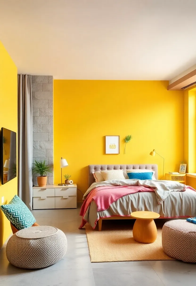 Sunny ‌Yellow: Energizes the room while ⁣maintaining a cheerful and inviting tone