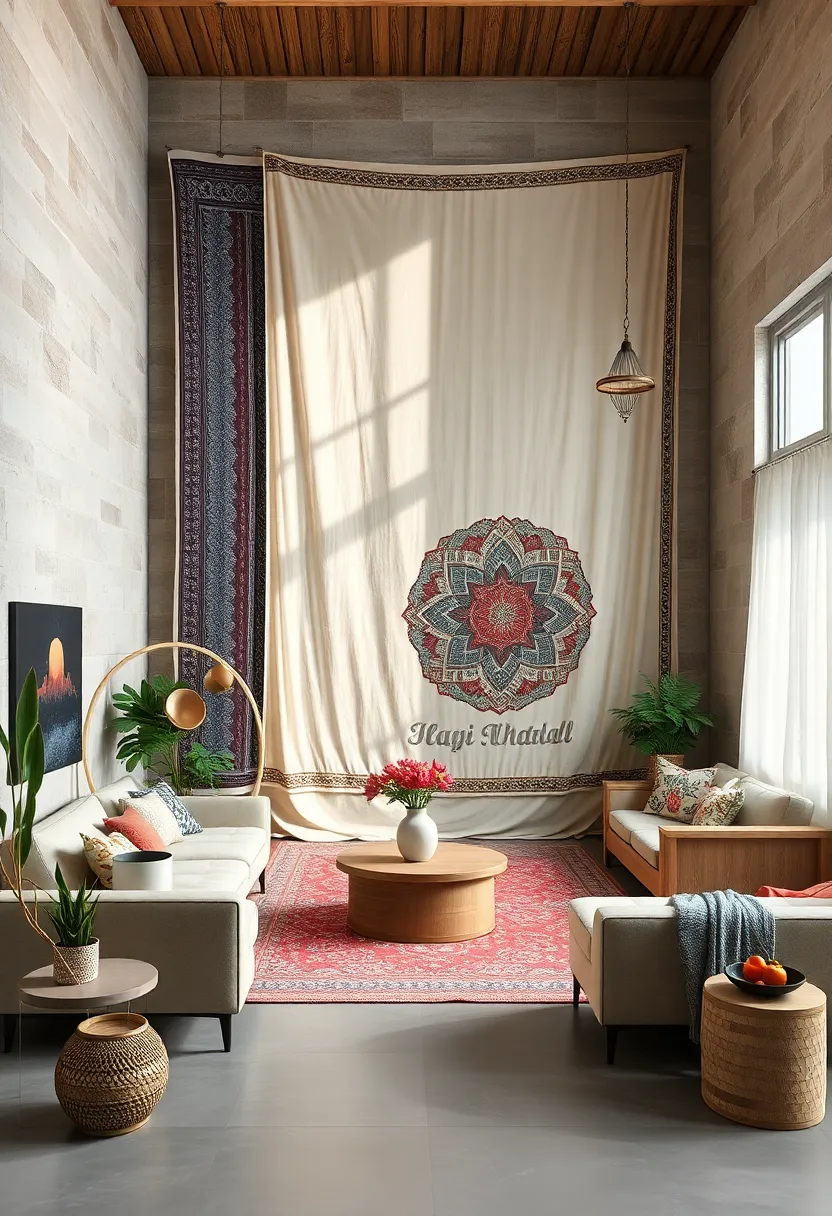 Create a floor-to-Ceiling Tapestry Wall for Maximum Impact