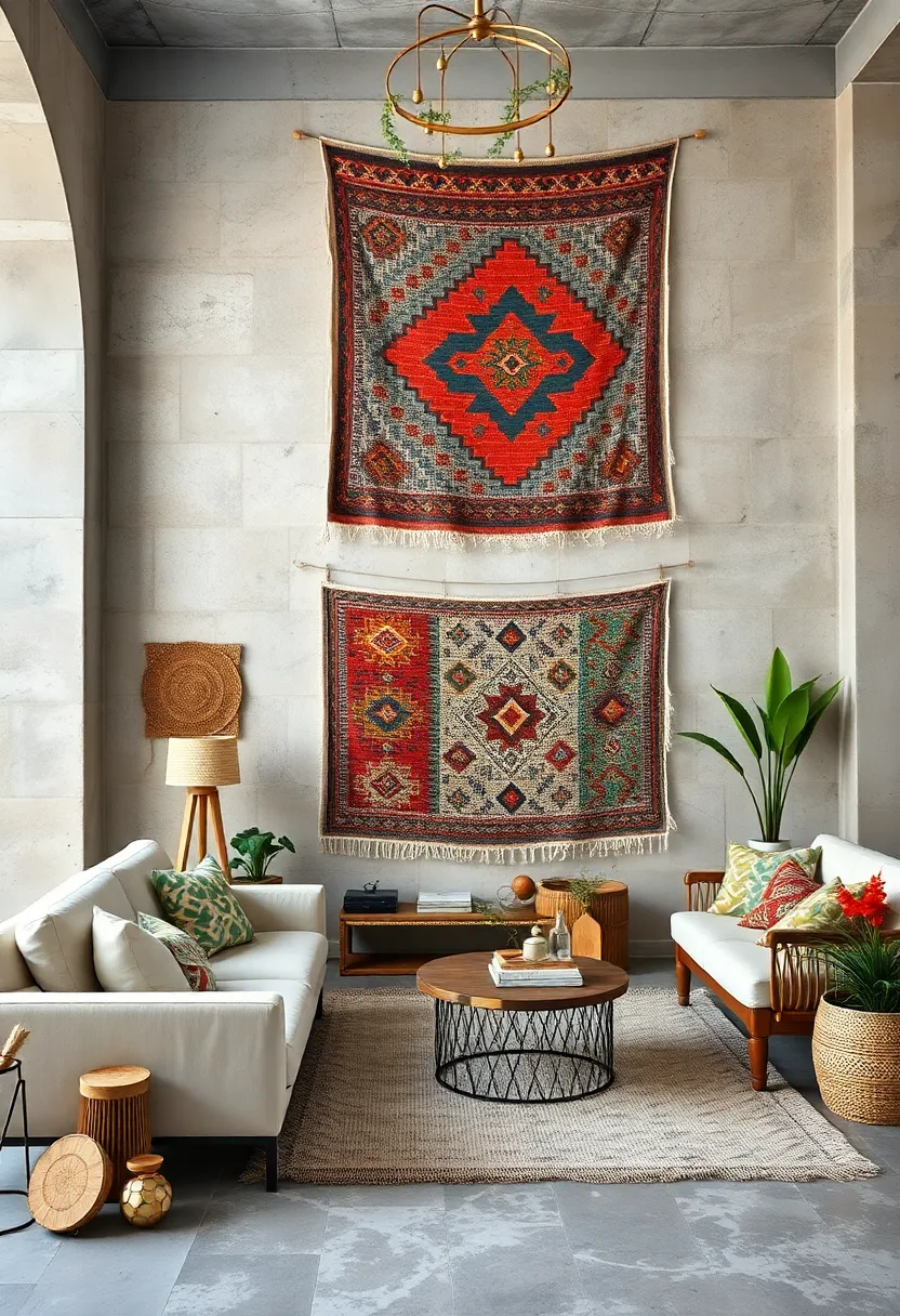 Display Vintage Kilim Tapestries for Rustic Global Charm