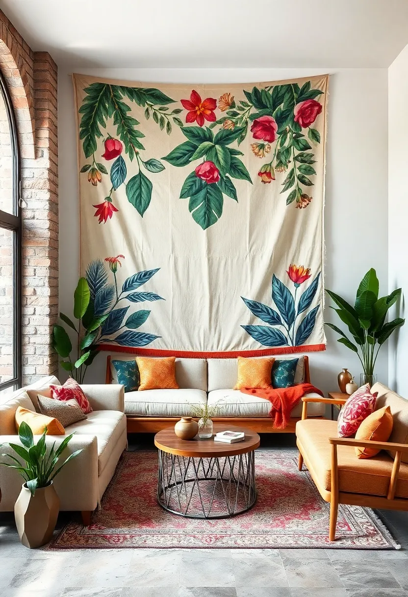 Incorporate Nature-Inspired Tapestries Featuring Leaves and Florals