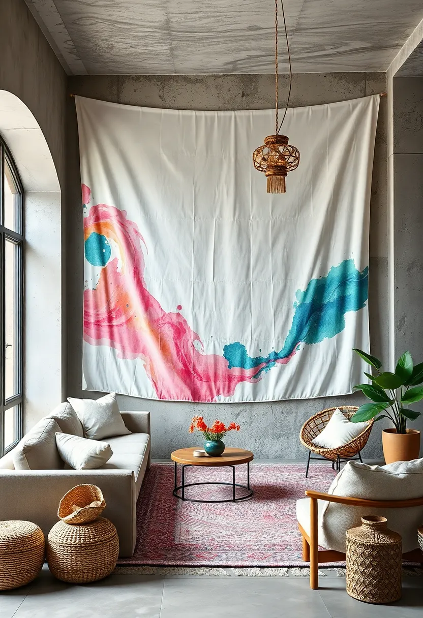 Integrate Ethereal watercolor Tapestries to Infuse Calm and Creativity