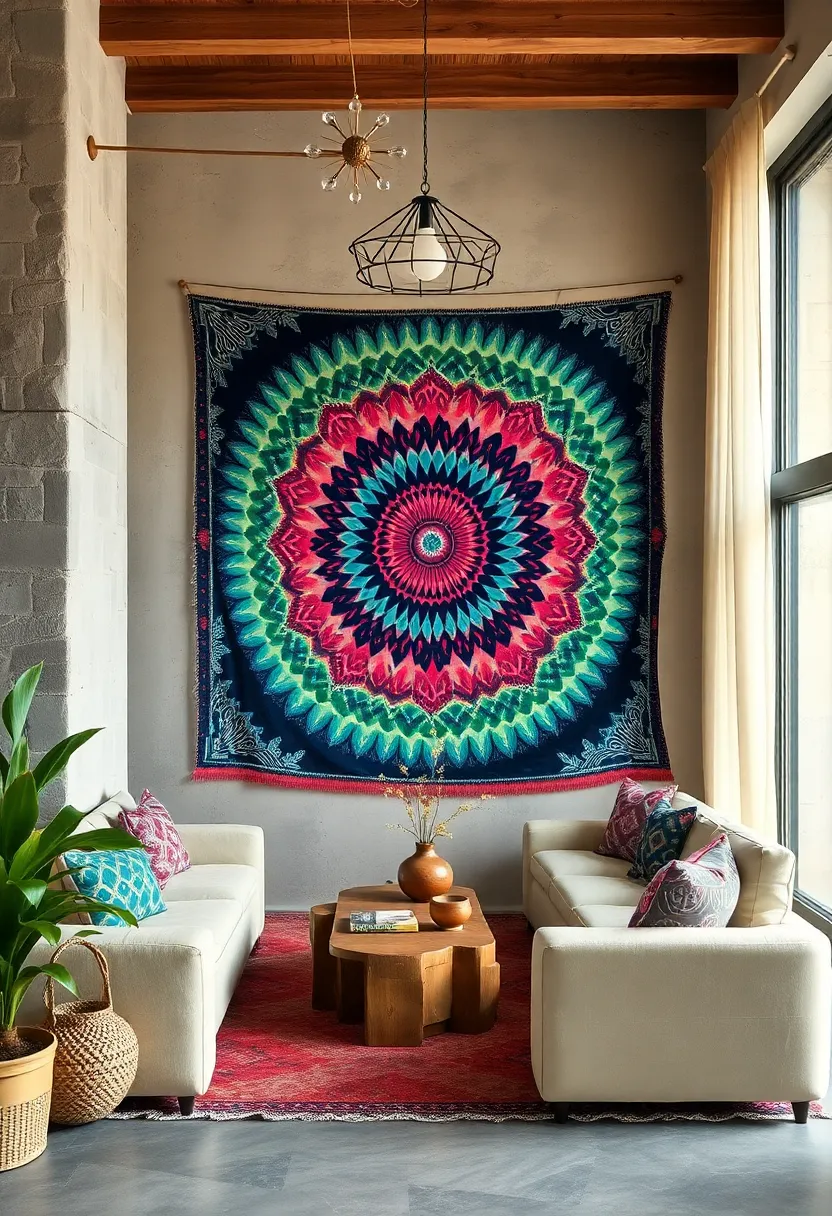 Try Tie-Dye Fusion Tapestries for a retro-Bohemian Feel