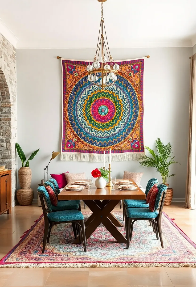 Create a focal point ‍with a large,colorful tapestry hung on ⁢a⁣ main wall