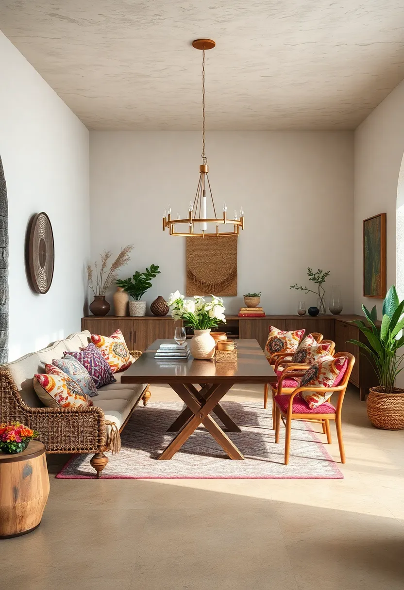 Incorporate tribal or geometric print cushions for⁢ added comfort‌ and⁤ visual intrigue