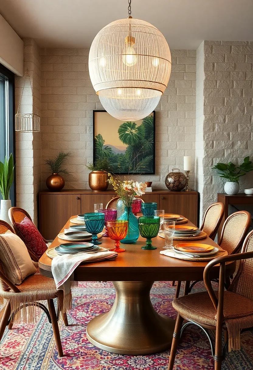 Introduce ​colorful glassware in jewel tones to ​enliven your dining table