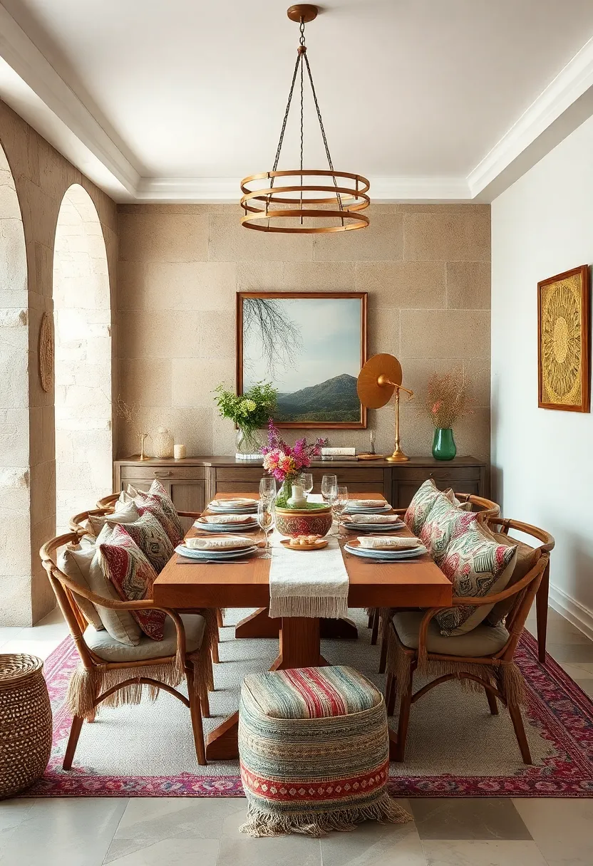 Opt for a mix of​ textiles-think ​linen ​napkins and embroidered cushions-to elevate comfort and style