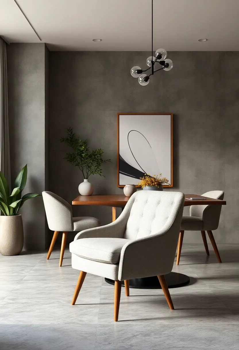 Modern Upholstered Chair with ​Tapered Wooden Legs: Simple elegance and gentle padding create an ⁢inviting atmosphere