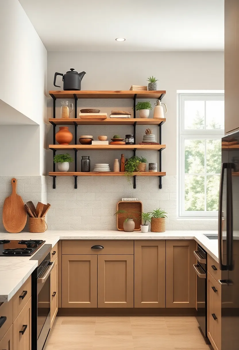 Ladder-Style Corner Shelf with mixed Materials: Combining​ metal ⁣frames with wooden planks ​in a⁢ narrow ladder shape⁤ fits snugly into corners for smart storage