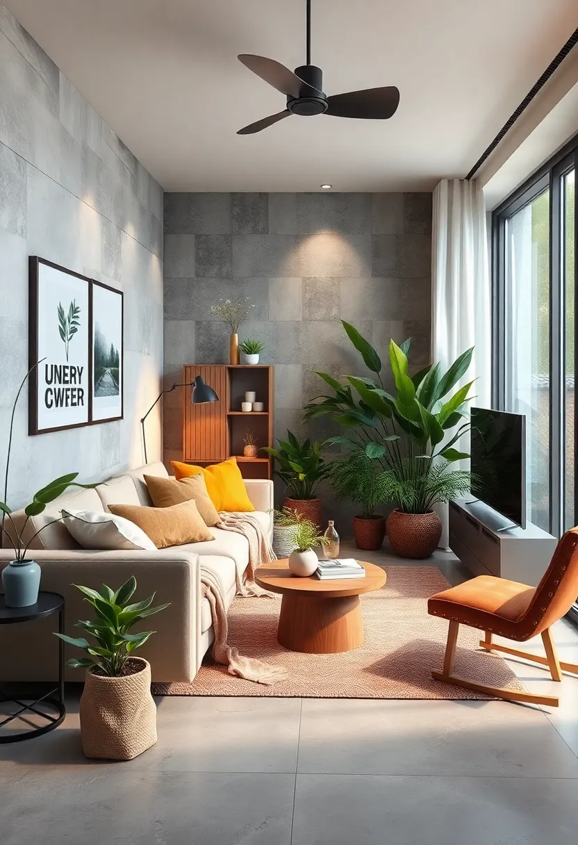 Use floating shelves to display books and décor while keeping the floor clear