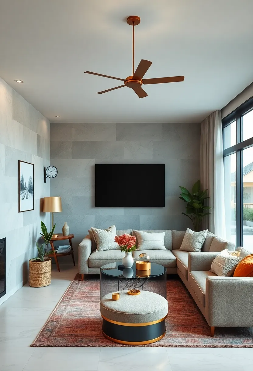 Incorporate subtle metallic accents like brass or matte gold to elevate the style