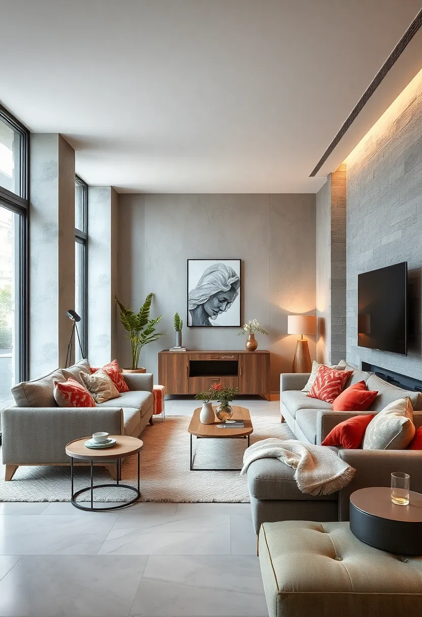 stick to a simple, uncluttered layout to maximize the sense of openness