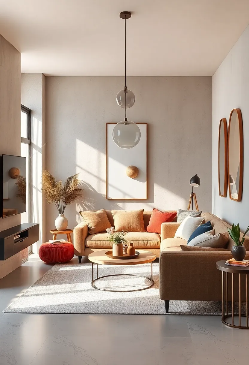 Experiment with mirrors to reflect light and make the small space feel larger