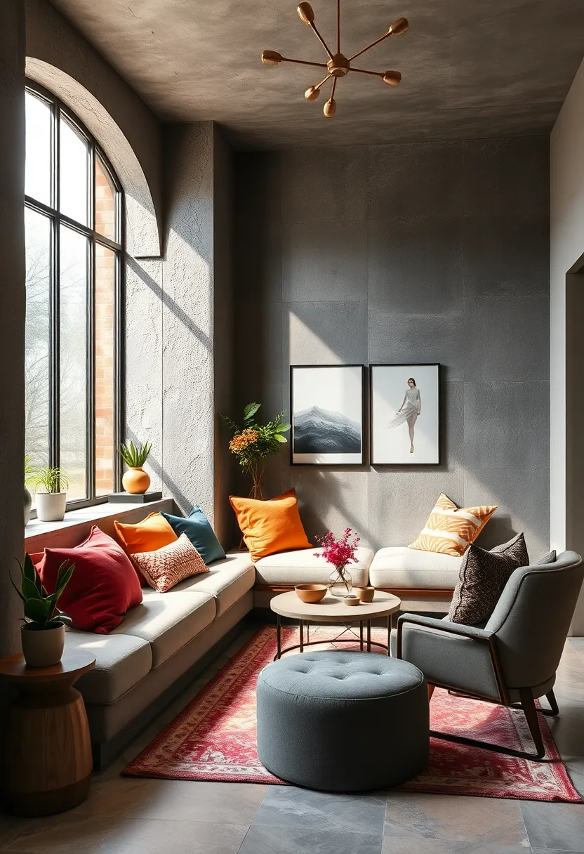 Use built-in seating or window benches to save space and provide extra storage