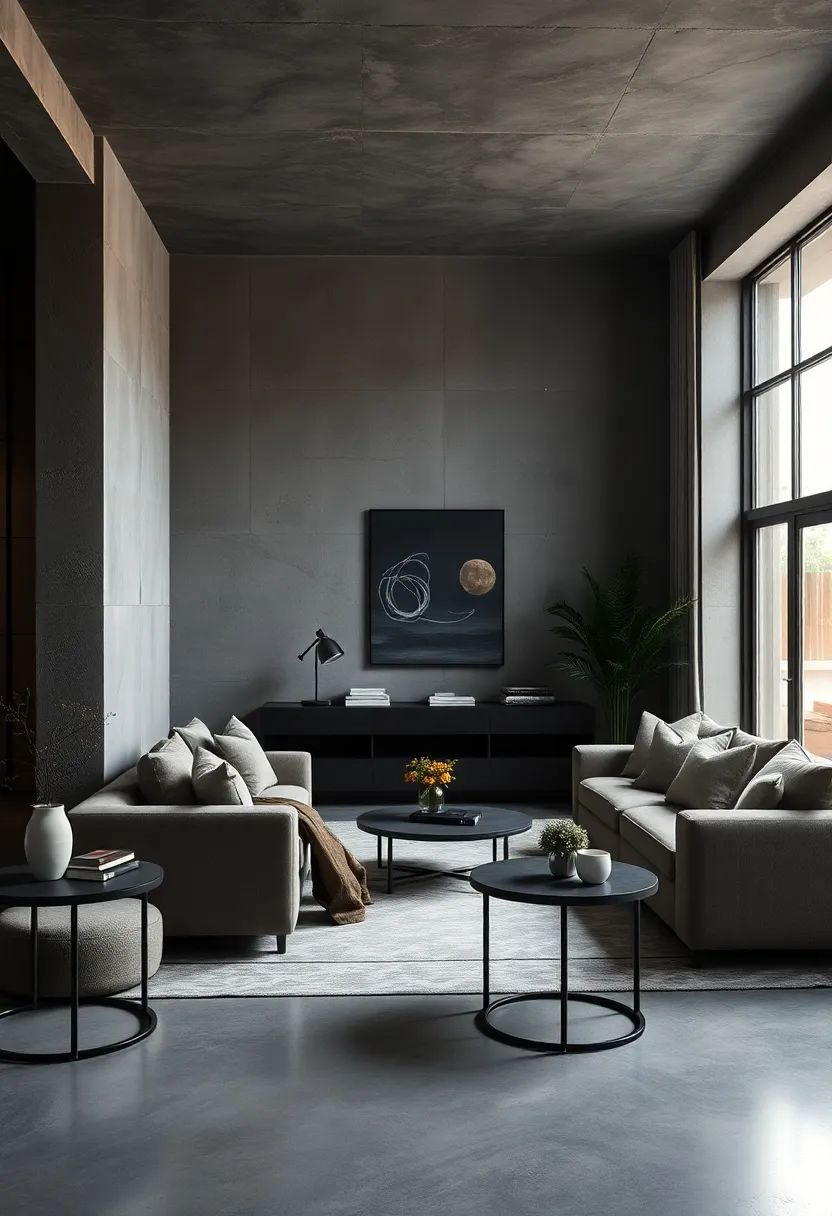 Select minimalist, industrial-style side tables in black⁣ steel or iron⁣ to keep‍ the look sleek and⁤ functional