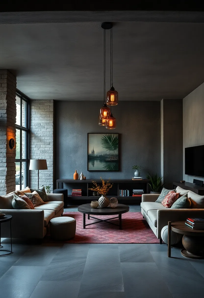 Install ⁣pendant lights with​ smoky or tinted glass shades to diffuse light softly, enhancing⁣ the ‌room's ⁢atmosphere