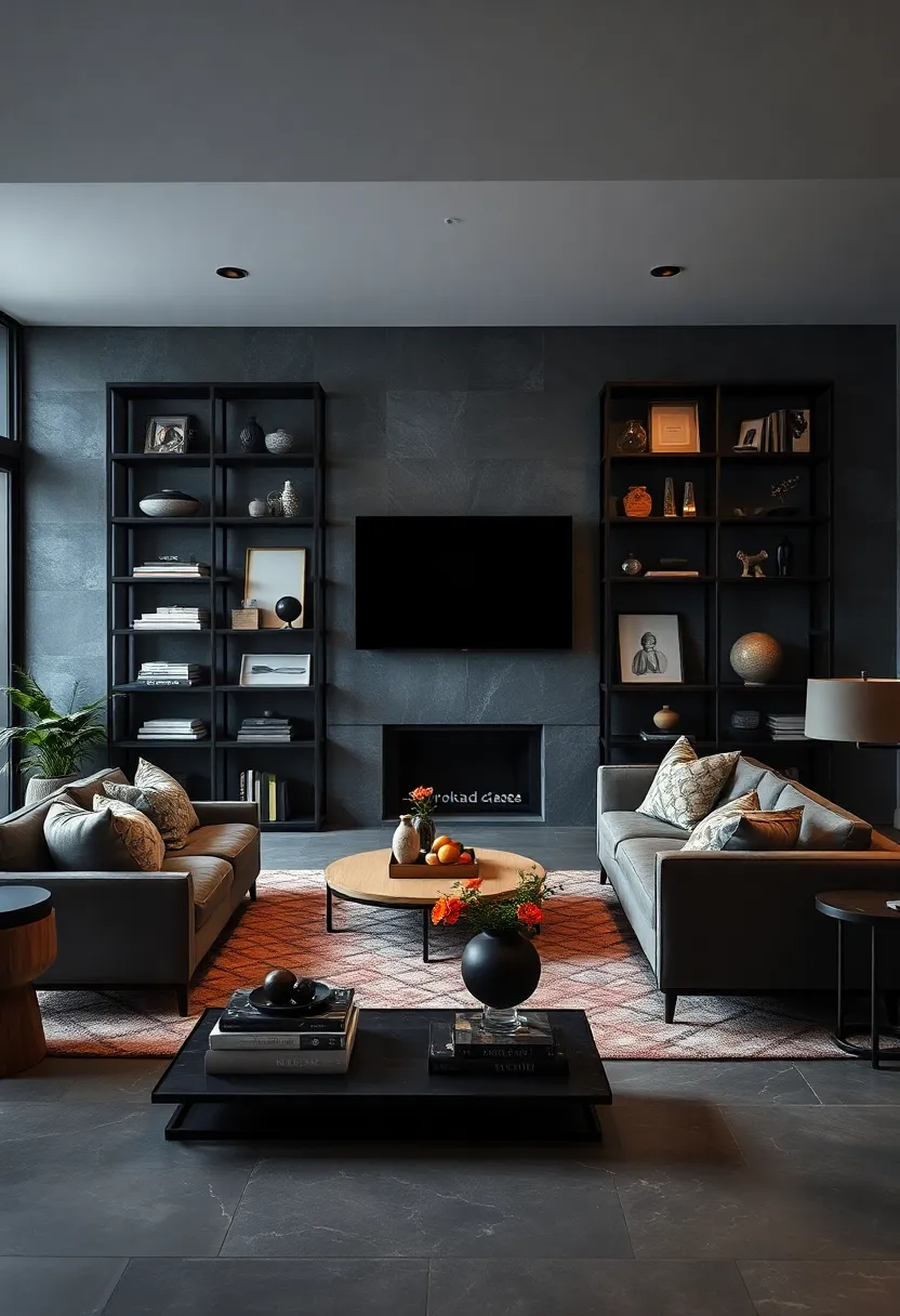 Use distressed leather furniture in deep, rich tones‍ like charcoal or‍ espresso to add⁣ texture and comfort ​while maintaining a ⁢dark palette