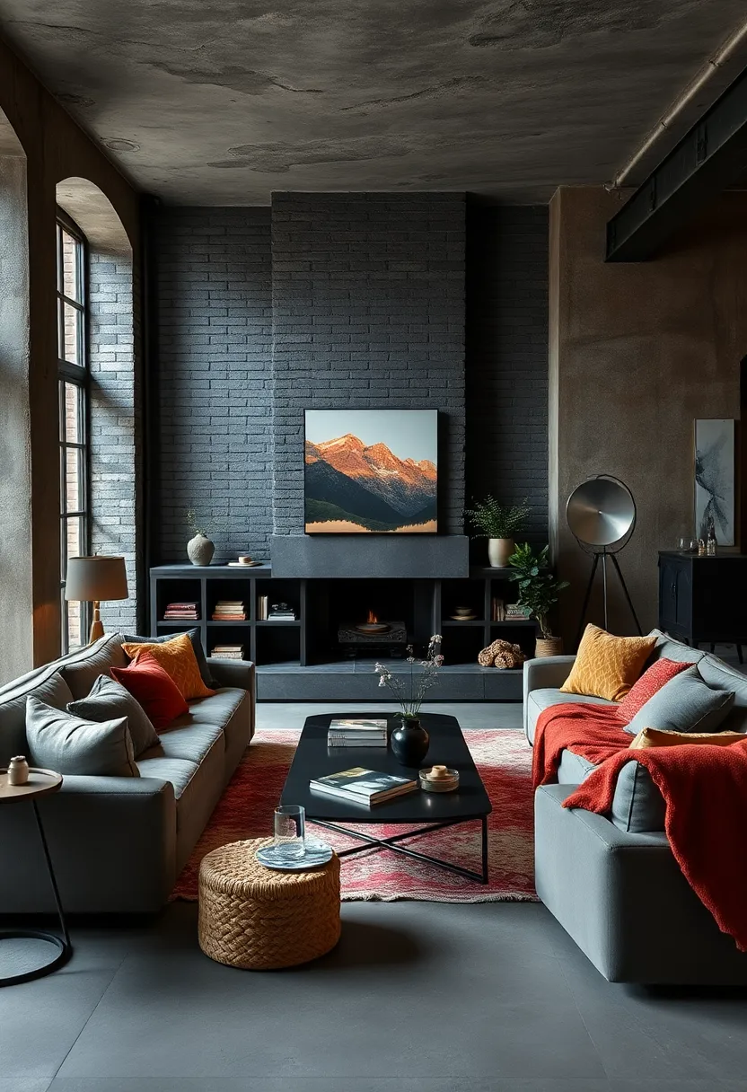 Blend soft⁣ textiles like wool throws and velvet cushions ​in dark hues to balance ​hard‌ industrial elements with cozy comfort