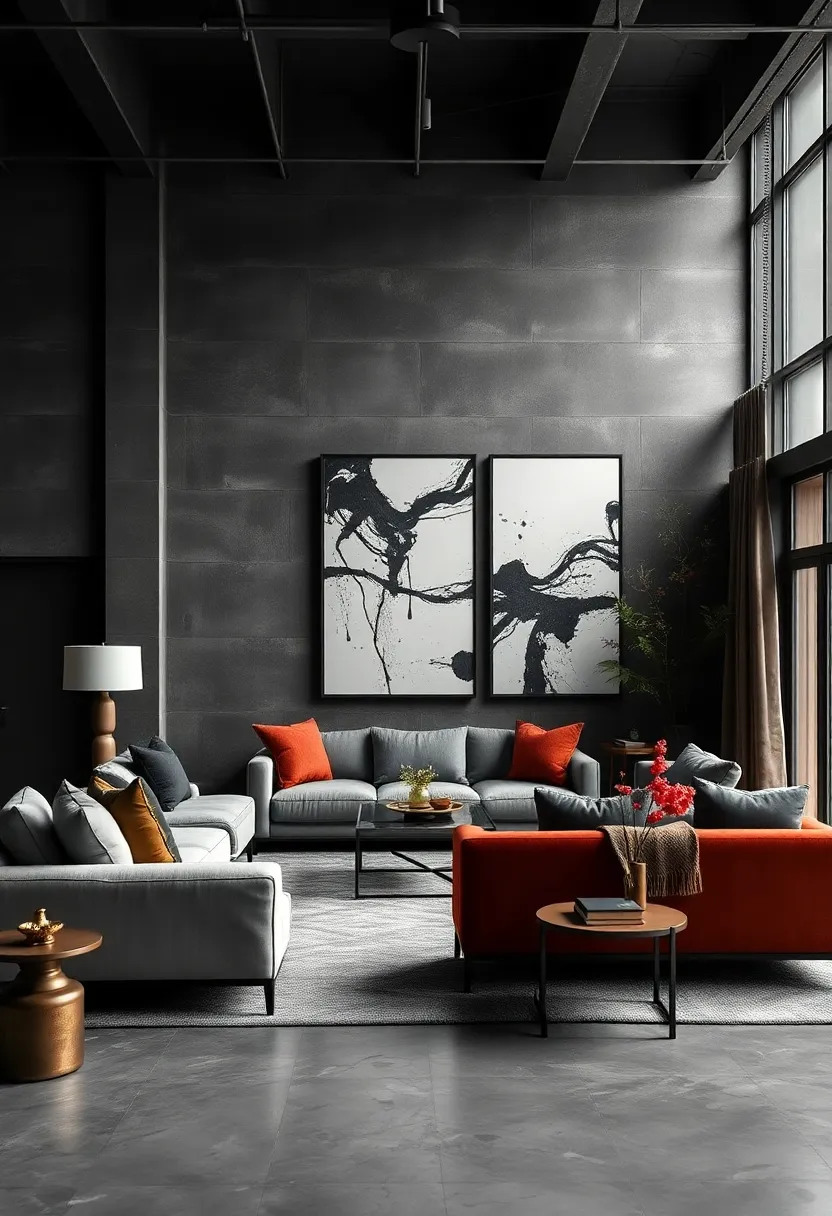 Hang large, ⁣abstract ‌black-and-white art pieces to introduce visual depth without overpowering the dark‌ theme