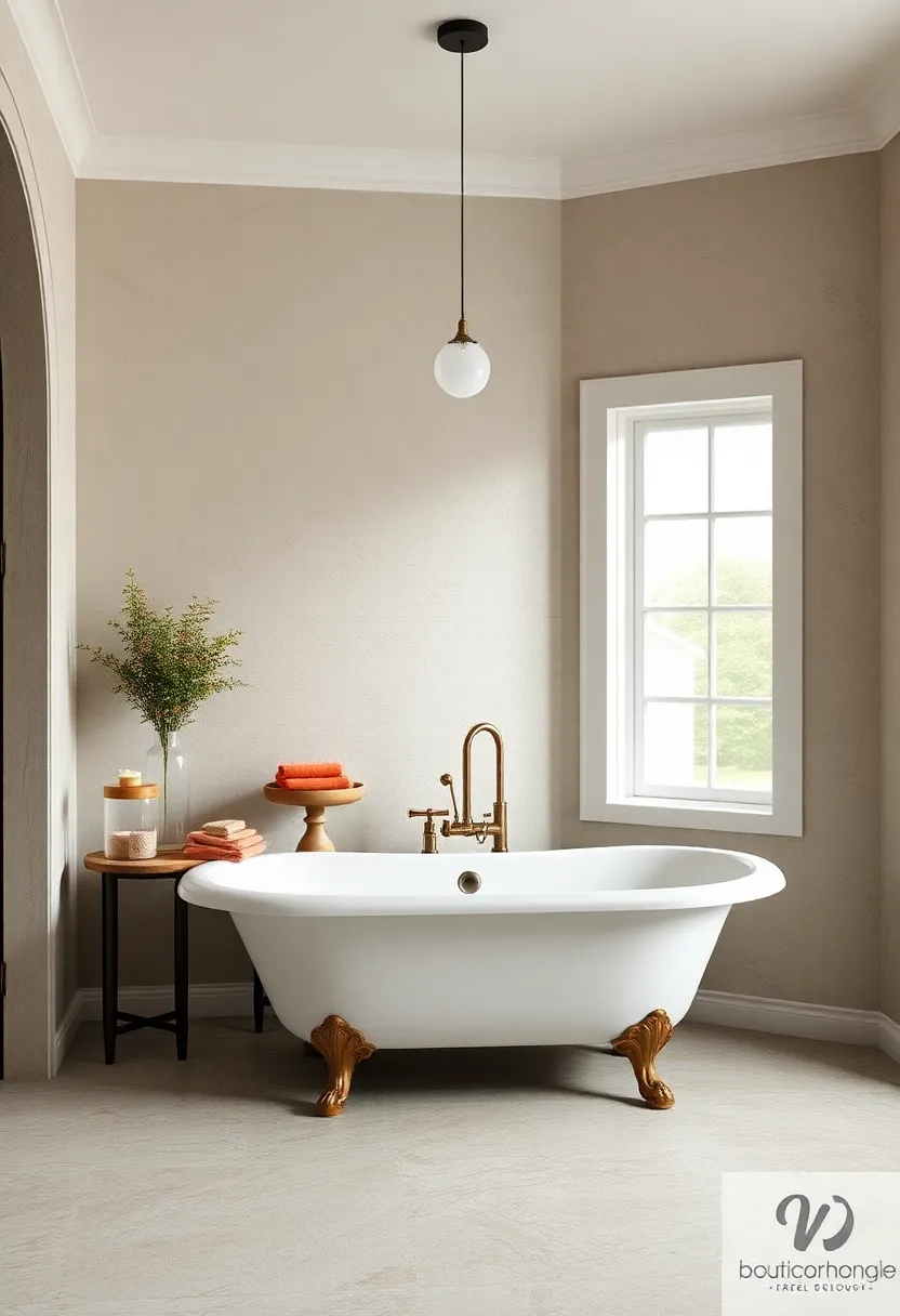Clawfoot Bathtubs: Embrace the classic charm of freestanding clawfoot tubs as a centerpiece for your vintage bathroom