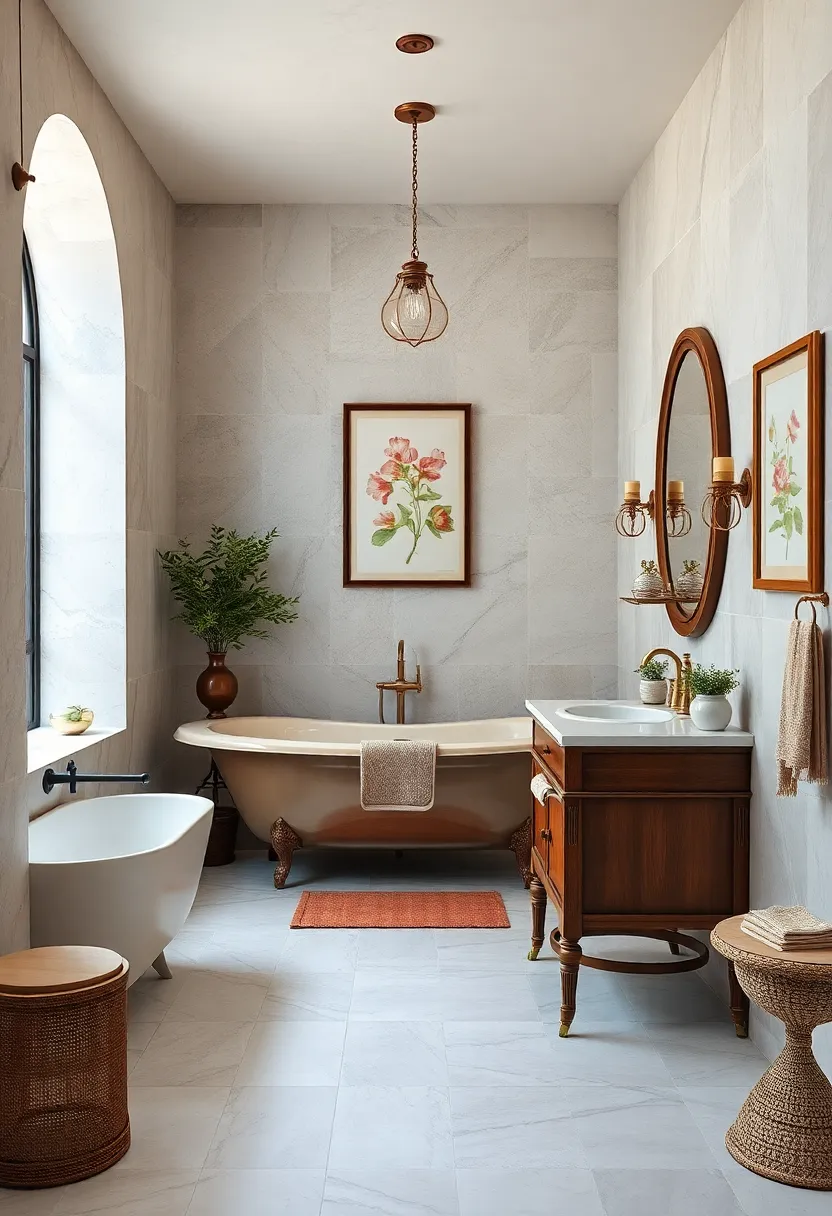 Period-appropriate Artwork: Adorn your walls with framed vintage prints or botanical illustrations to complete the classic atmosphere