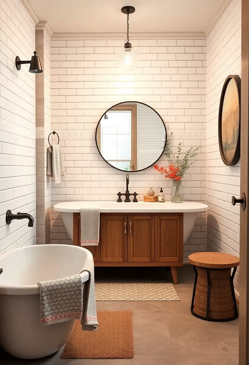 Subway Tile Walls: Incorporate crisp, white subway tiles to evoke timeless sophistication and bright, clean lines