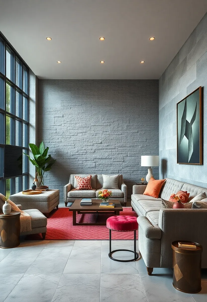 Incorporate tufted upholstery to introduce plushness and intricate texture simultaneously