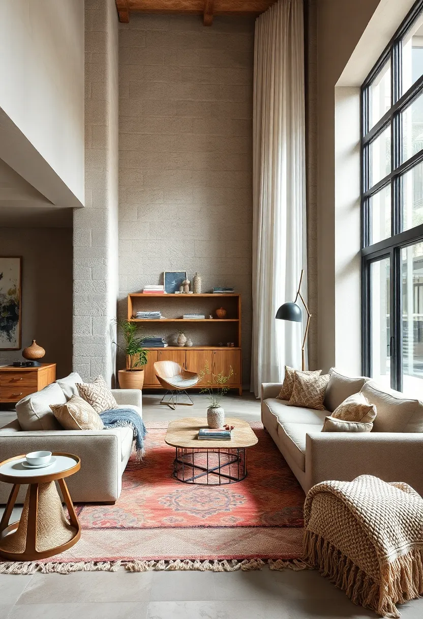 Introduce tactile greenery,from leafy plants to succulents,to soften and enliven layered interiors