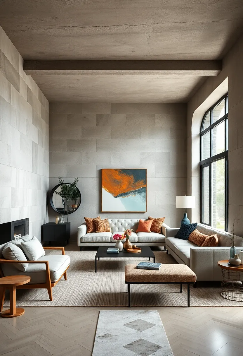 Use tactile wall treatments like grasscloth wallpaper or textured paint for an unexpected backdrop