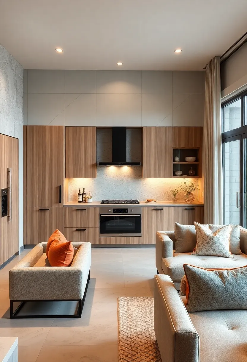 Custom Cabinetry with Touch-to-Open Mechanisms