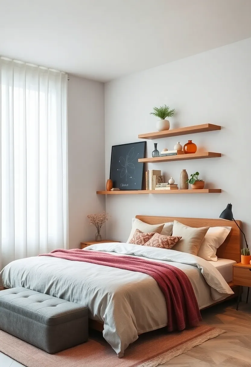 Choose ⁤floating corner shelves to utilize every inch ⁣of ⁢bedroom space efficiently‍ and elegantly