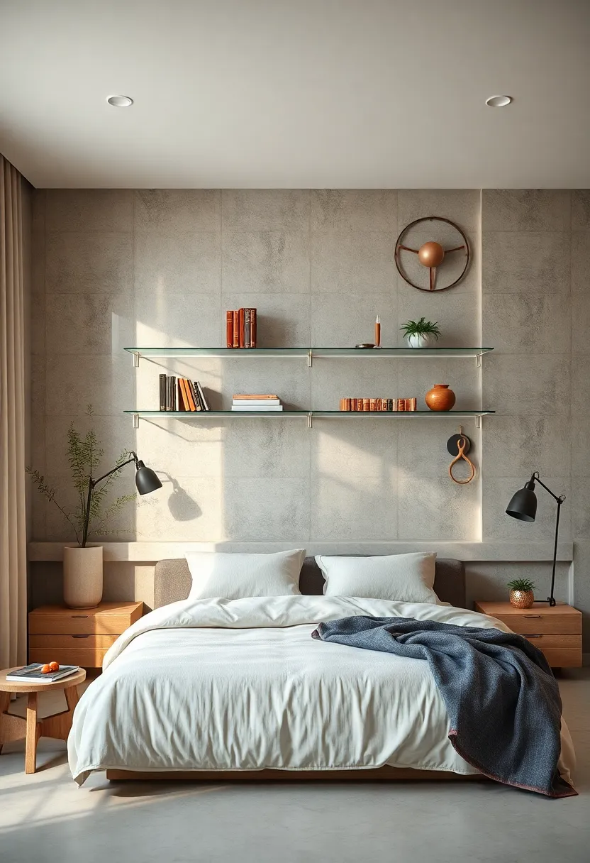 Opt ‌for⁣ glass shelves to enhance light flow and maintain ‍an unobtrusive​ look ‍in a small bedroom