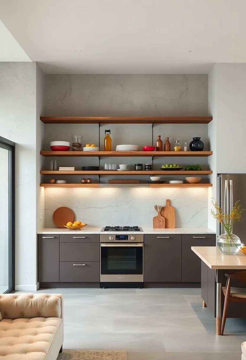 Arrange Open Shelves by Function, Grouping Prep and Cooking Essentials for Efficiency