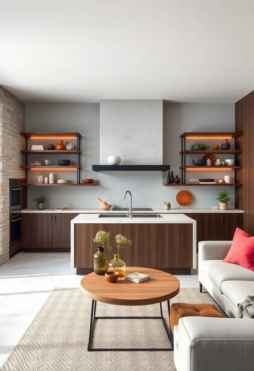 incorporate Glass Front Shelves to Blend Open Display with Dust Protection