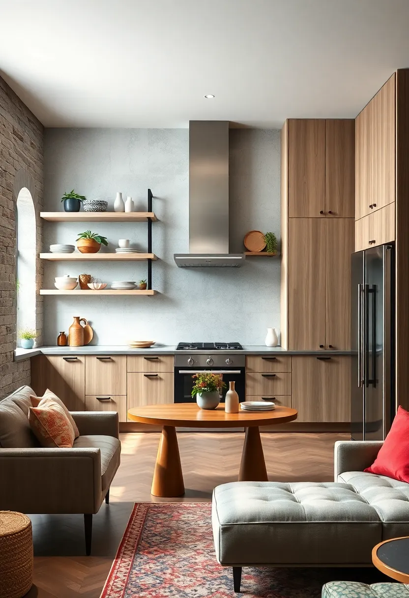 Mix Open Shelves with Closed Cabinets for balanced Storage and Display