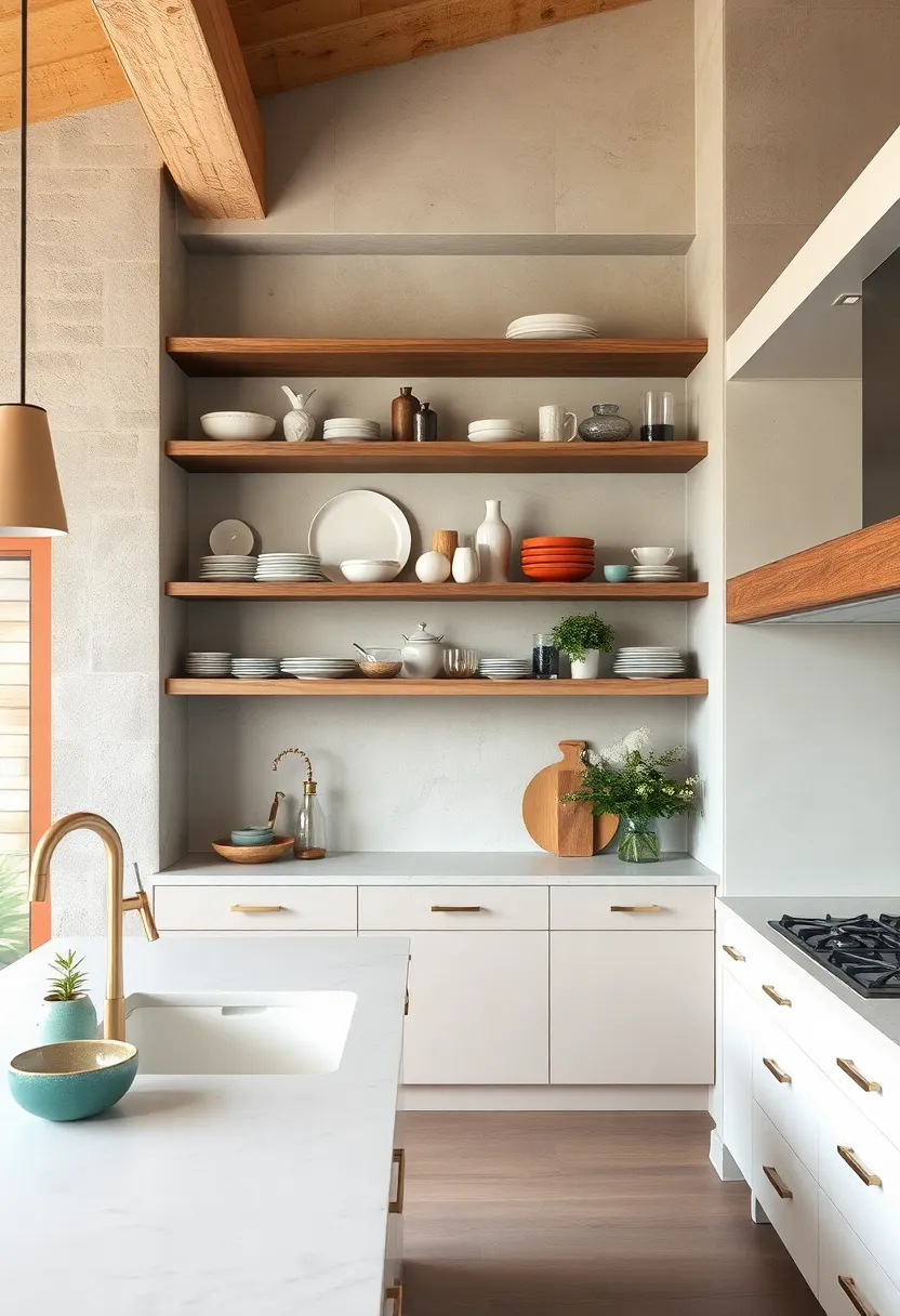 Use Open Shelves to Display Your Favorite Artisan Dishware and Glassware