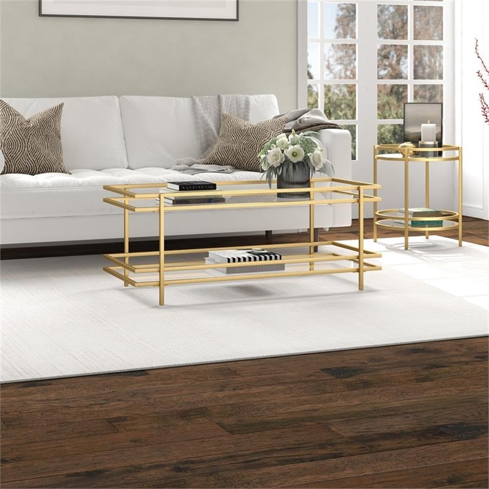 Why We Love the Robillard Brass coffee Table's​ Sleek Design