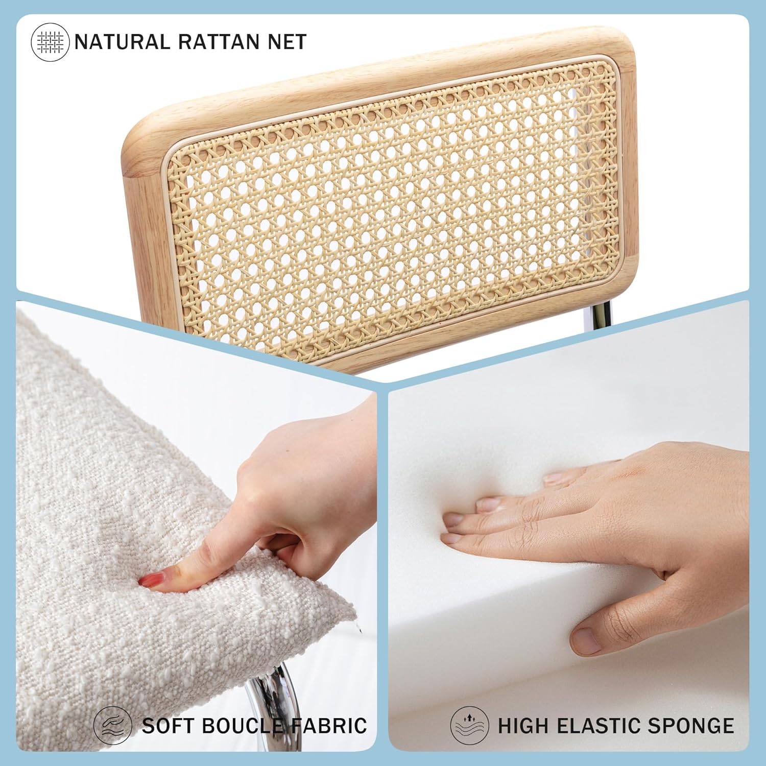 Our Honest Take on Flouki's Chic White Boucle Counter Stools