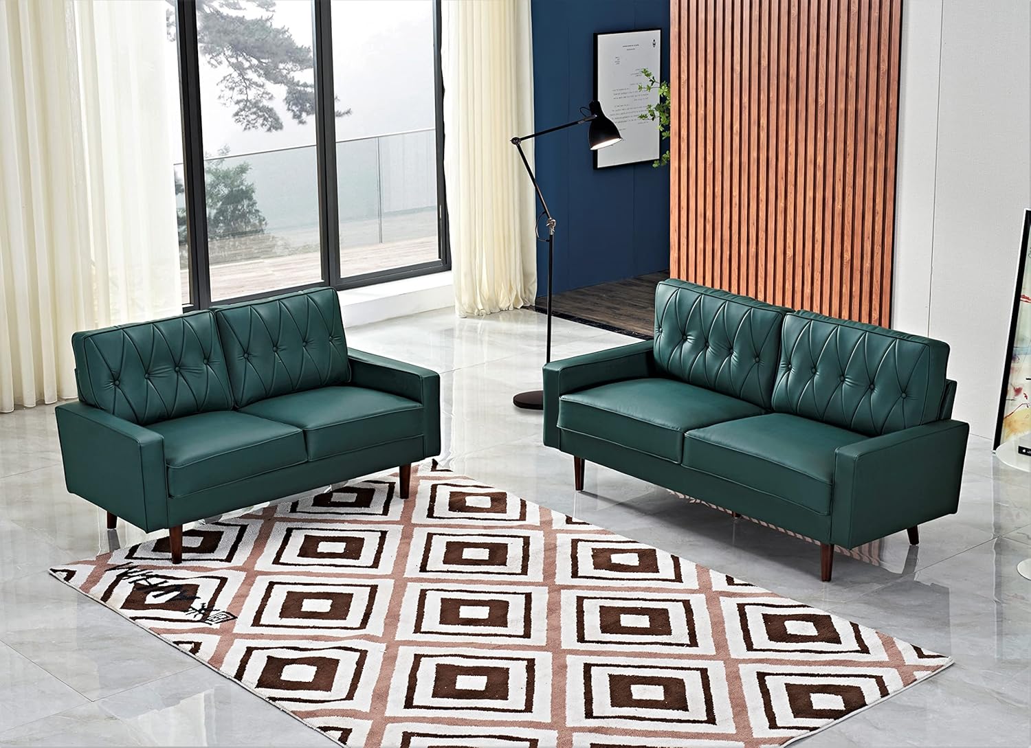 Our Take‌ on⁣ Container Furniture's Stylish Blue Green faux leather Set