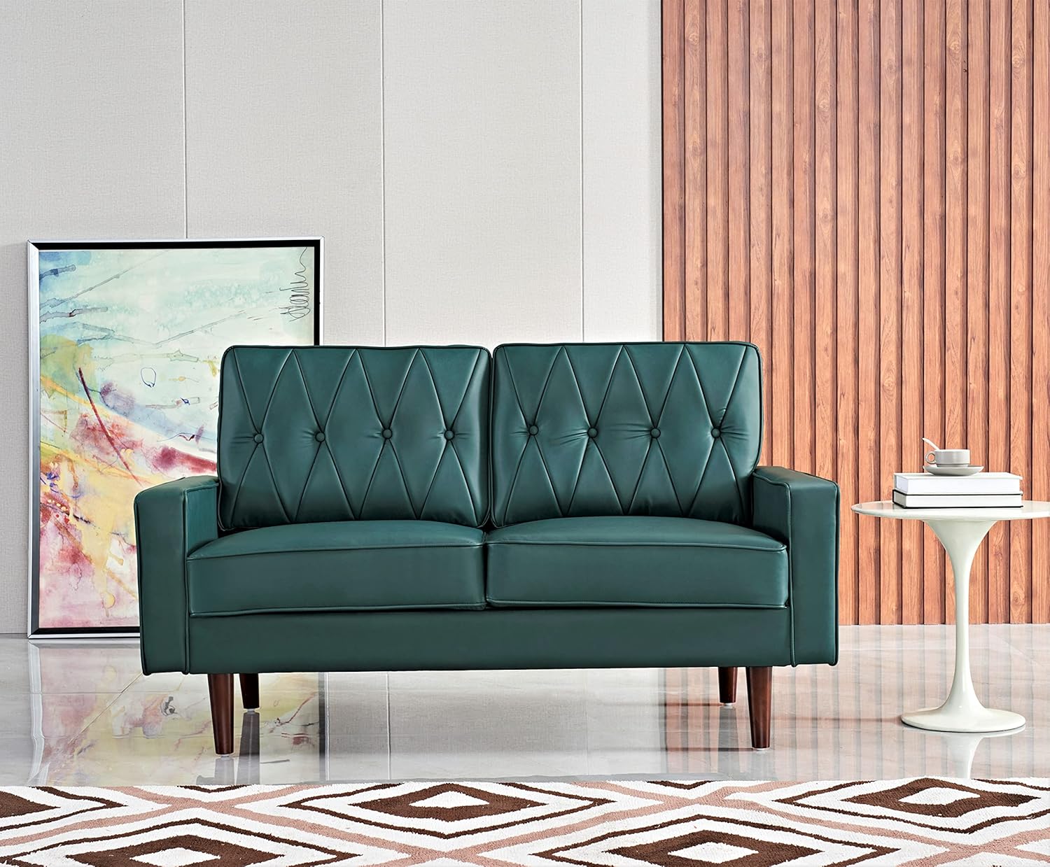 Our Take on Container Furniture's Stylish Blue Green Faux Leather Set