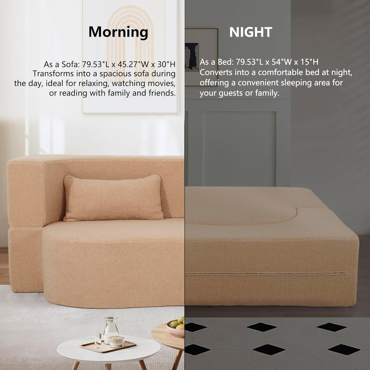 Our Take on Polibi's Space-Saving 2-in-1 Teddy Sofa Bed