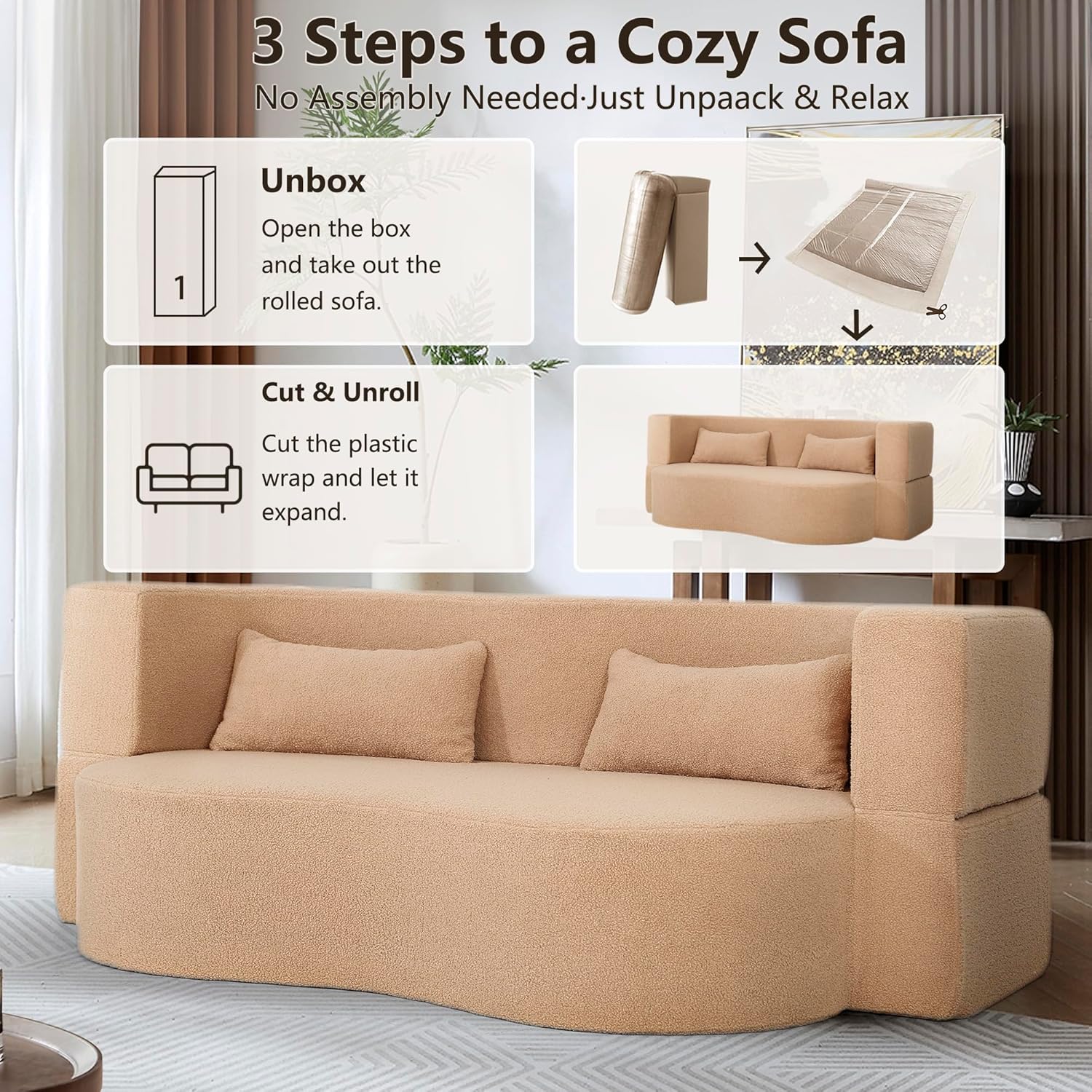 Our Take on Polibi's Space-Saving 2-in-1 Teddy Sofa Bed