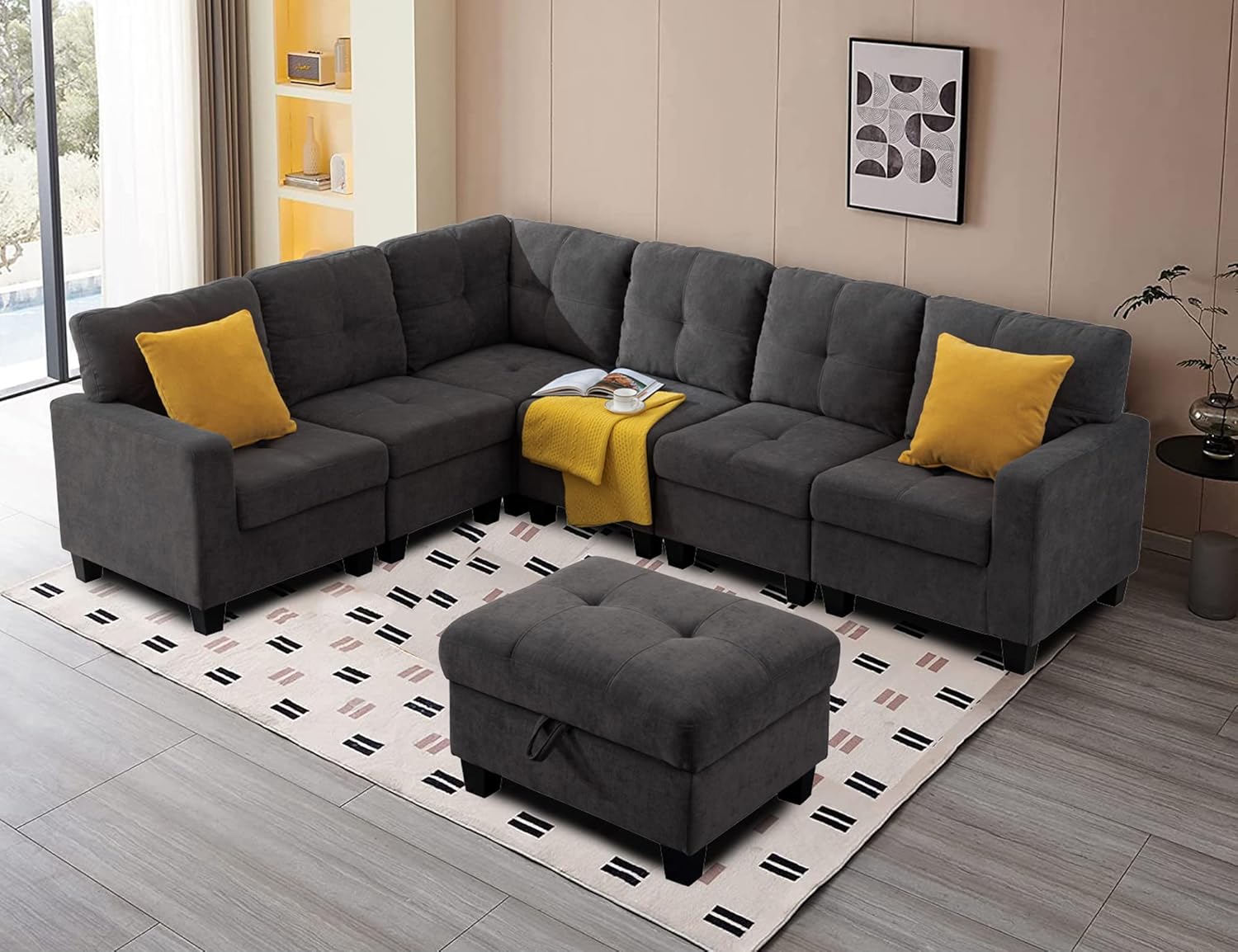 Our Thoughts on the⁣ aeffze Modular Velvet⁣ Sectional Sofa's Flexibility