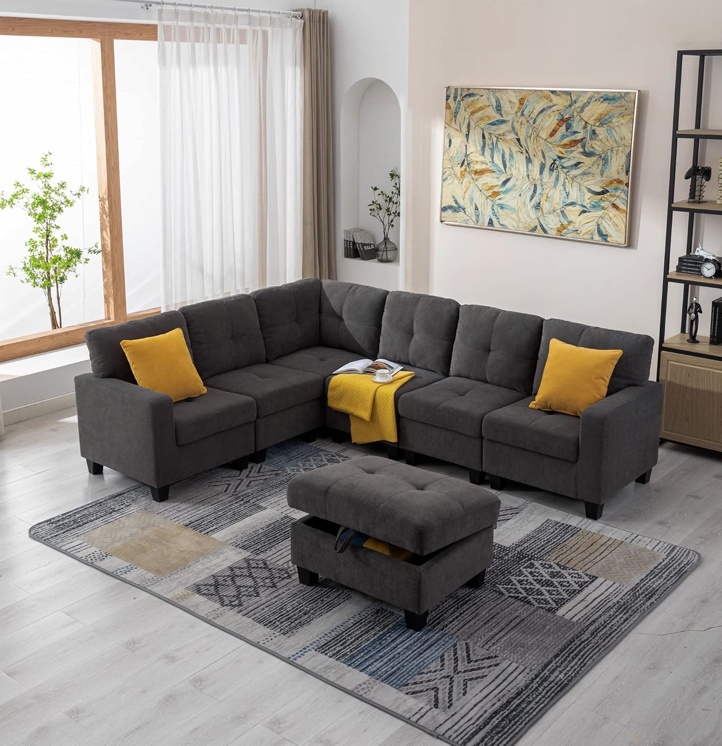 Our Thoughts on the‌ Aeffze Modular Velvet Sectional Sofa's Flexibility